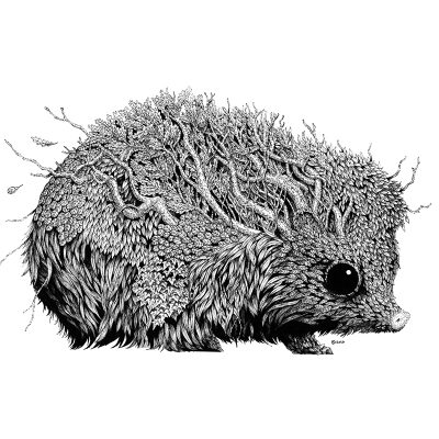 Leaf Hedgehog 2016 Art by Brett Miley