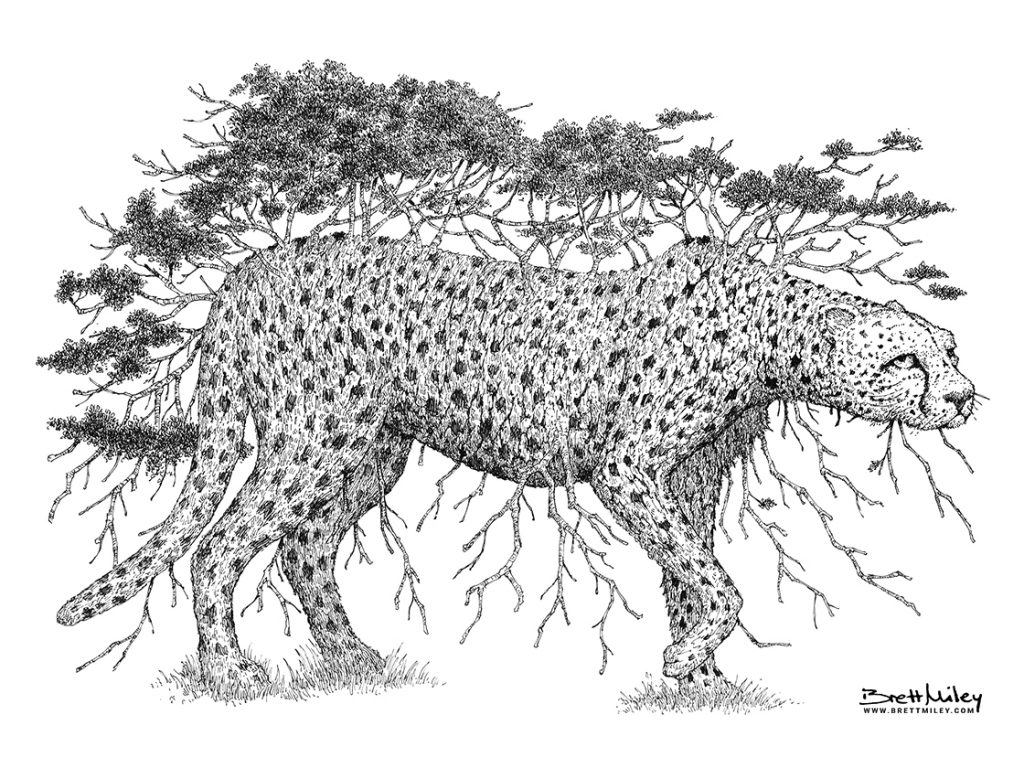 Tree Cheetah Print - Brett Miley Art