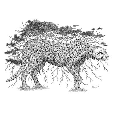 Tree Cheetah Print - Brett Miley Art